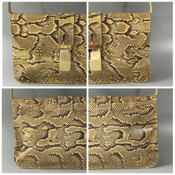 Vintage Susan Gail Genuine Snakeskin Clutch/Shoulder Bag - Picture 8 of 14